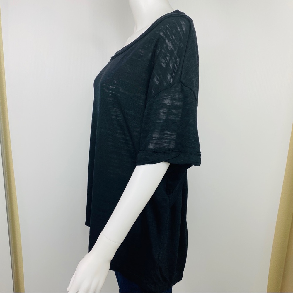 Free People Sz M Viola Open Back Tee - Picture 5 of 8